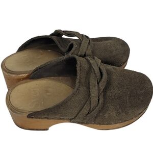 SVEN Toddler/KID Olive green Swedish wooden clog 28 US Kids 9